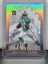 Jaylen Waddle 2021 Panini Donruss Optic White Hot Rookies RC Silver Prizm Insert Parallel #WHR-4