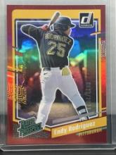 Endy Rodriguez 2023 Panini Donruss Red (#623/2023) Foil Rated Prospect RC #53
