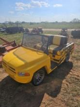 YELLOW DODGE BODY GOLFCART