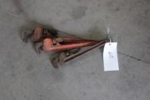 Set of 3 pipe wrenches (Pittsburg) - 14", 14", 24"