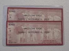 LOT OF 2 2010 WRESTLING EVENT TICKETS