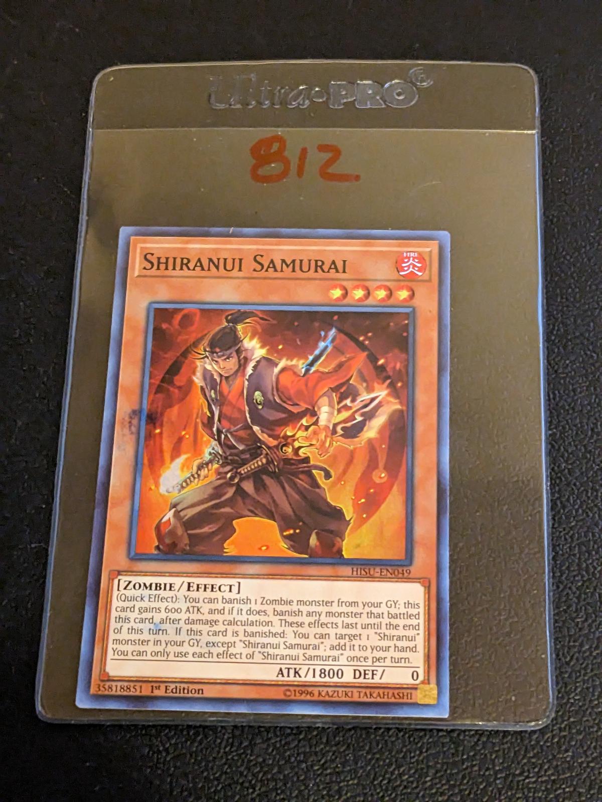 Shiranui Samurai Super Rare 1st Edition YuGiOh Card