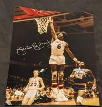 Julius Erving 11x14 autographed photo with JSA COA/ witnessed