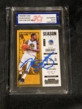 2017-18 Panini Contenders Kevin Durant Season Ticket autographed card Authenticated by 5star Grading