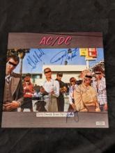 autographed AC DC Record Cover (A. Young, M. Young, Rudd & Jones)/ with coa