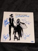 Fleetwood Mac Autographed Record Cover (Nicks,Fleetwood,Buckingham,C. Mcvie & J Mcvie)/ with coa
