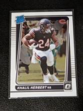 2021 Donruss Optic Khalil Herbert Rated Rookie Chicago Bears RC #293