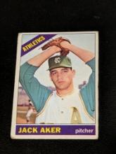 1966 Topps #287 Jack Aker Set Break Kansas City Athletics Card VINTAGE