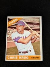 1966 Topps 166 Chris Krug Rookie Chicago Cubs Vintage Baseball Card