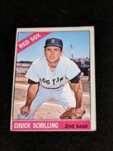 1966 Topps 6 Chuck Schilling Boston Red Sox Vintage Baseball Card