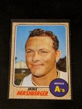 1968 Topps Baseball #18 Mike Hershberger Oakland Athletics