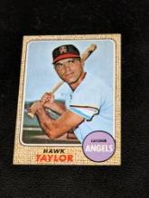 1968 Topps #52 Hawk Taylor California Angels MLB Vintage Baseball Card