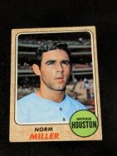 VINTAGE NORM MILLER #161 HOUSTON ASTROS - 1968 TOPPS MLB BASEBALL