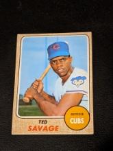1968 Topps #119 Ted Savage Chicago Cubs Vintage Baseball Card