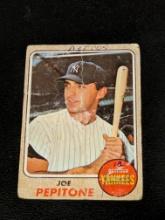 Vintage 1968 Topps Baseball #195 Joe Pepitone
