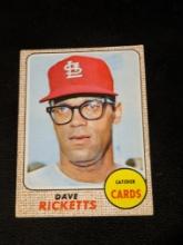 1968 Topps #46 Dave Ricketts Vintage St. Louis Cardinals Baseball Card