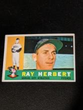 1960 Topps Ray Herbert #252 MLB Baseball Card Kansas City Athletics Vintage