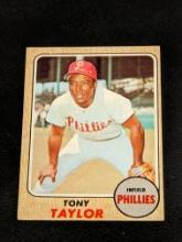 1968 Topps #327 Tony Taylor Philadelphia Phillies MLB Vintage Baseball Card