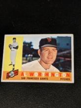 1960 Topps #268 Al Worthington Vintage Baseball Card MLB San Francisco Giants