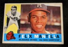 1960 Topps Felix Mantilla Milwaukee Braves Vintage
