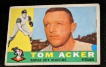1960 Topps #274 Tom Acker Vintage Kansas City Athletics Baseball Card
