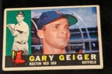 1960 Topps Gary Geiger Boston Red Sox Vintage Baseball Card #184