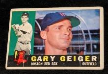 1960 Topps Baseball #184 Gary Geiger Boston Red Sox Vintage Original