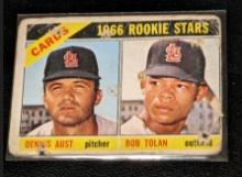 1966 Topps Baseball 179 St Louis Cardinals Rookie Stars Dennis Aust/Bob Tolan