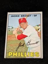 Vintage 1967 Topps #142 Jackie Brandt Philadelphia Phillies MLB Vintage Baseball Card