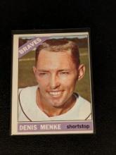 1966 Topps 184 Denis Menke Atlanta Braves Vintage Baseball Card