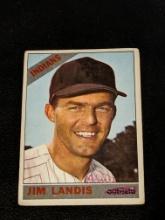 1966 Topps 128 Jim Landis Cleveland Indians Vintage Baseball Card