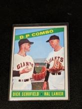 1966 Topps Baseball DP Combo Dick Schofield /Hal Lanier #156 Giants Vintage Card