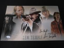 LEW TEMPLE SIGNED 11X17 PHOTO WITH JSA COA