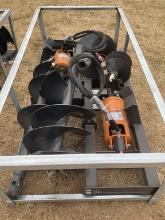 NEW WOLVERINE SKID STEER AUGER WITH 2 BITS