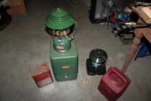 Vintage Coleman Lanterns and a Igloo cooler