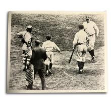 Vintage Photographic Reprint Babe Ruth 60th Home Run 8" x 10"