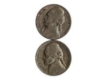 Lot of 2 - 1943-P War Nickels