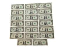 Lot of 20 - $1 Star Notes - $20 Face Value