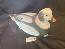 Old Squaw Duck Cork Decoy, tail feather removable
