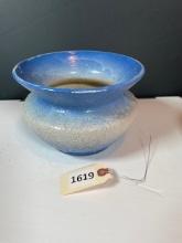 Blue and White Stoneware Spittoon (Cuspidor)