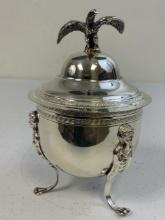 VINTAGE 935 SILVER DECORATED BOWL WITH LID