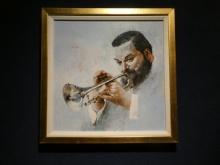 John Berkey All Hirt Trumpet Player Oil Painting