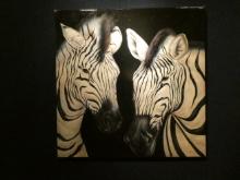 Redman Two Zebras Oil Painting