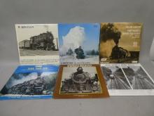 Lot 6 Assorted Locomotive LP Record Album of Railroad Albums