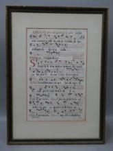 Antique Gregorian Chant Sheet Music Offica SS proaliquibus Locis