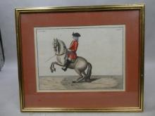 c1733 Le Baron D'Eisenberg English Man on Horse Engraving by Bernard Picart