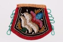 A Very Nicely Made Historic Iroquois Beaded Coin Bag