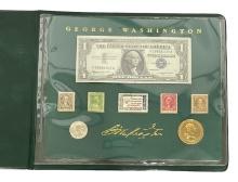 George Washington Currency, Stamp, and Medal Coin Portfolio