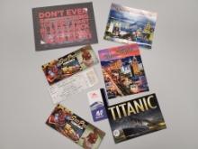 Las Vegas used paper memorabilia, : Titanic, Mob Museum, Post Cards and more