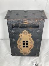 Vintage Iron and Brass Mail Box